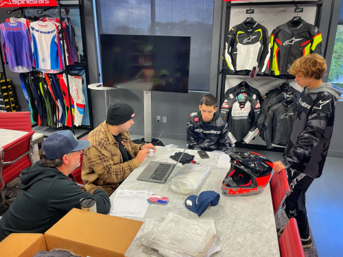 Team Real Racing at Alpinestars getting Blake & Luke Dominguez geared up ahead of the 2024 race season