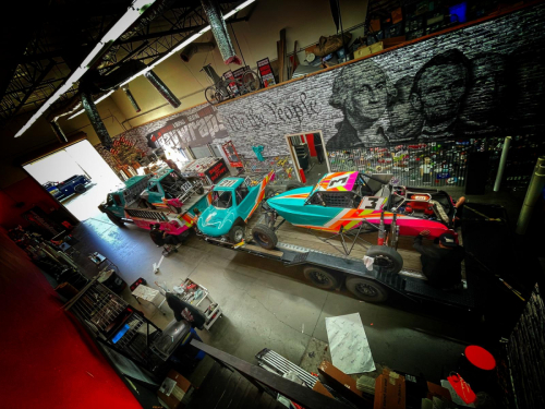 Wrapping the cars at 1 Day Wraps